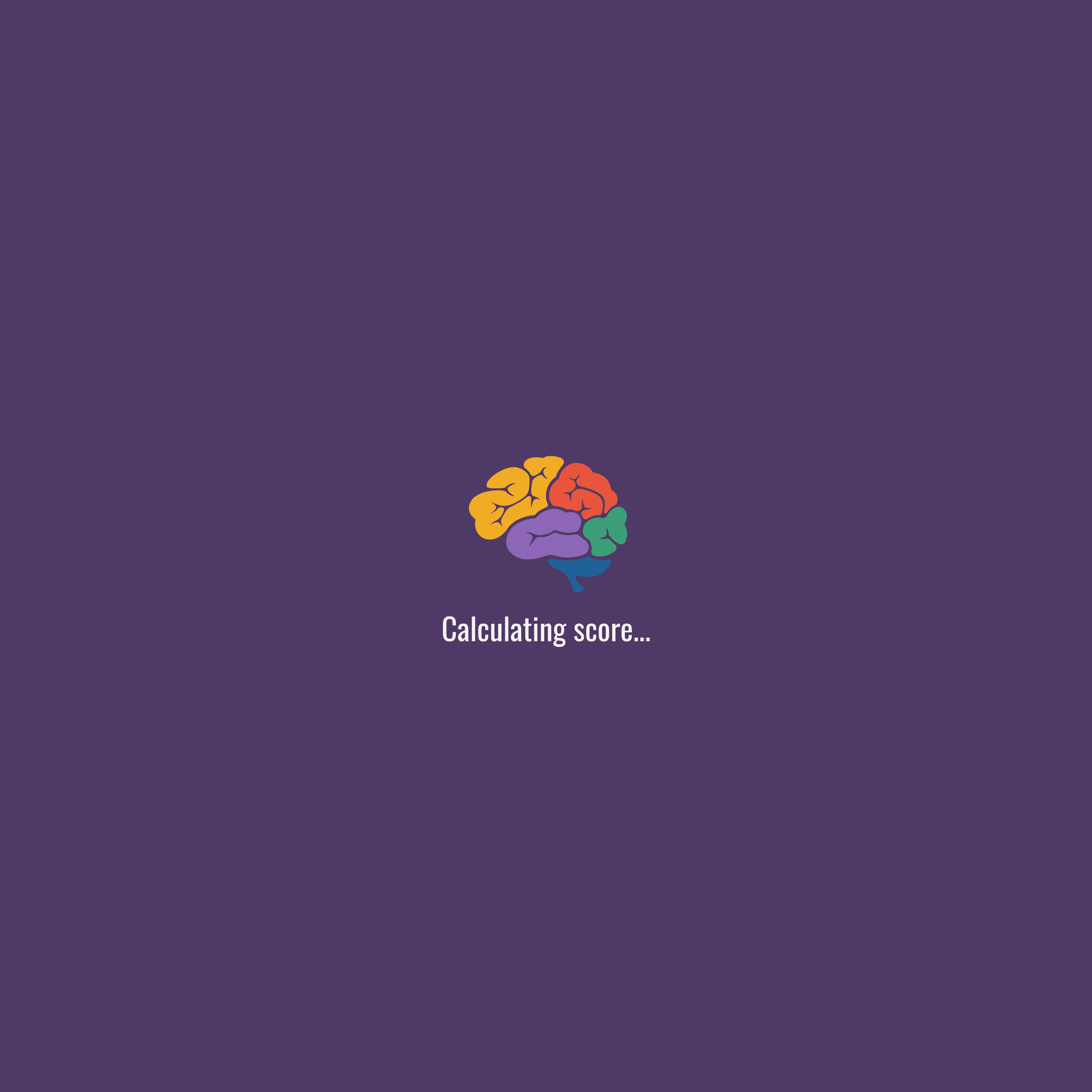 Loading indicator while calculating quiz score.